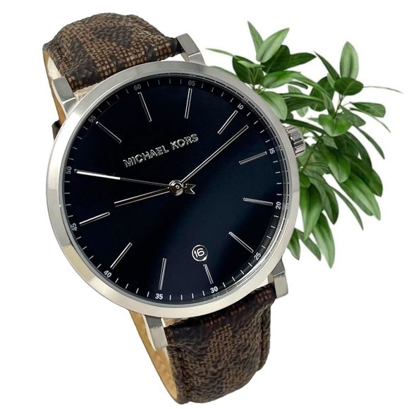 🔥🔥🔥🌸NWT 🌸✅🔥🔥MICHAEL KORS Irving Three-Hand Brown PVC Watch MK8813 - Picture 1 of 8